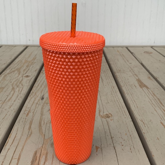 Orange Studded Starbucks Cup 24 oz tumbler - Picture 2 of 9